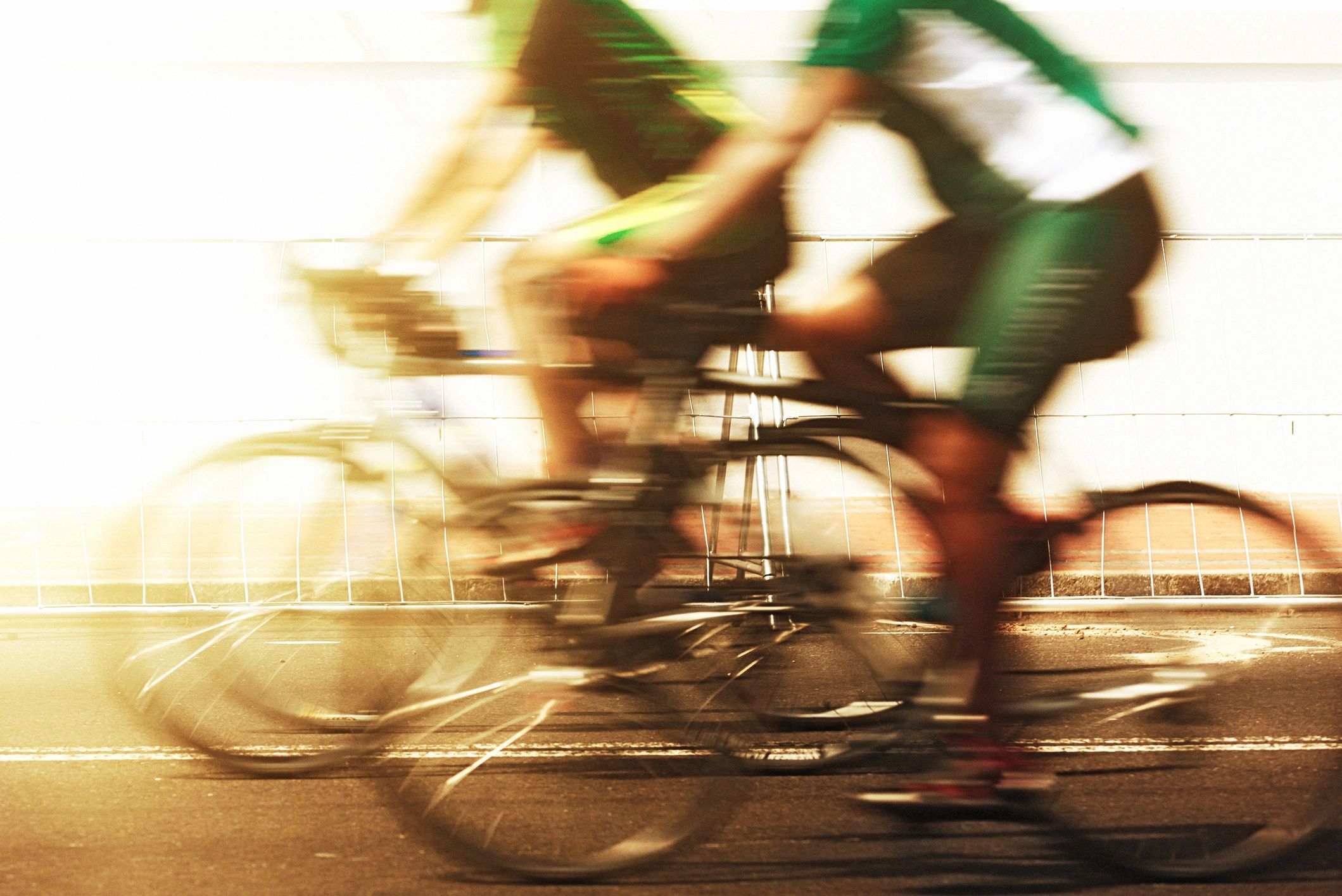 cycling team members outdoors