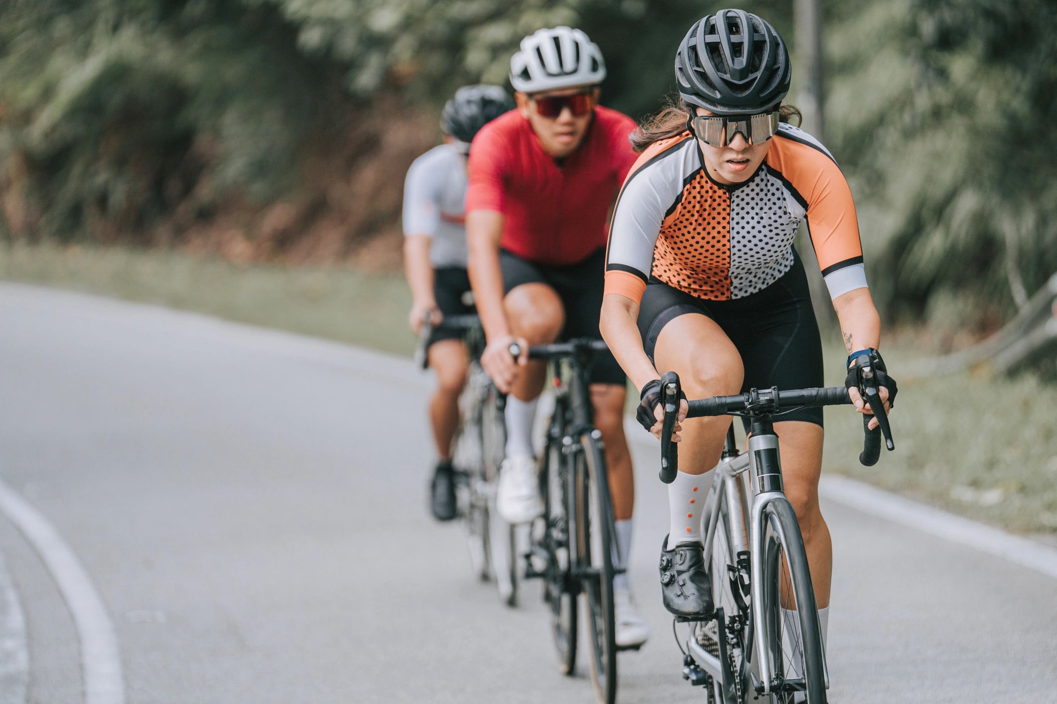 cycling team preparing