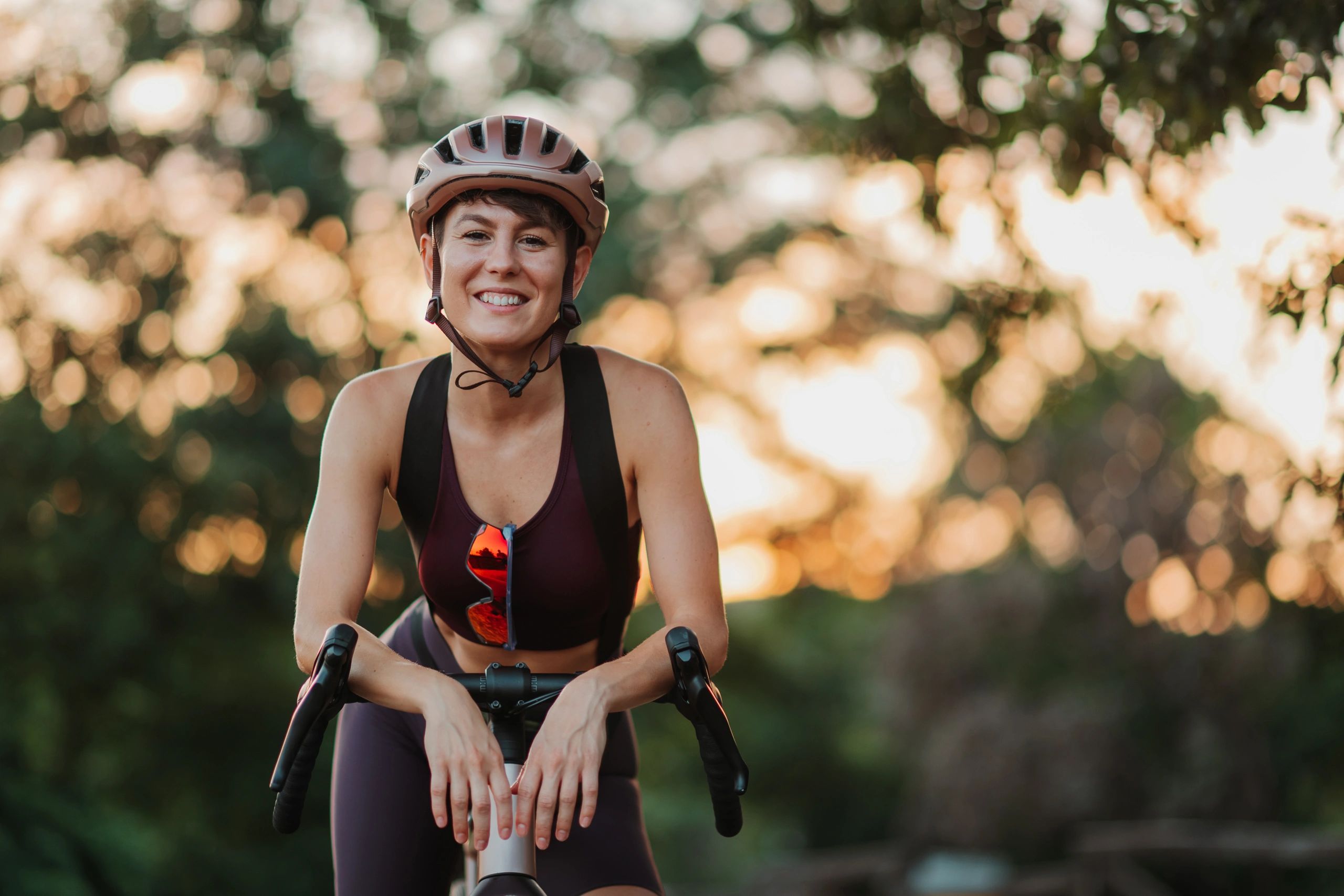 biking athlete portrait
