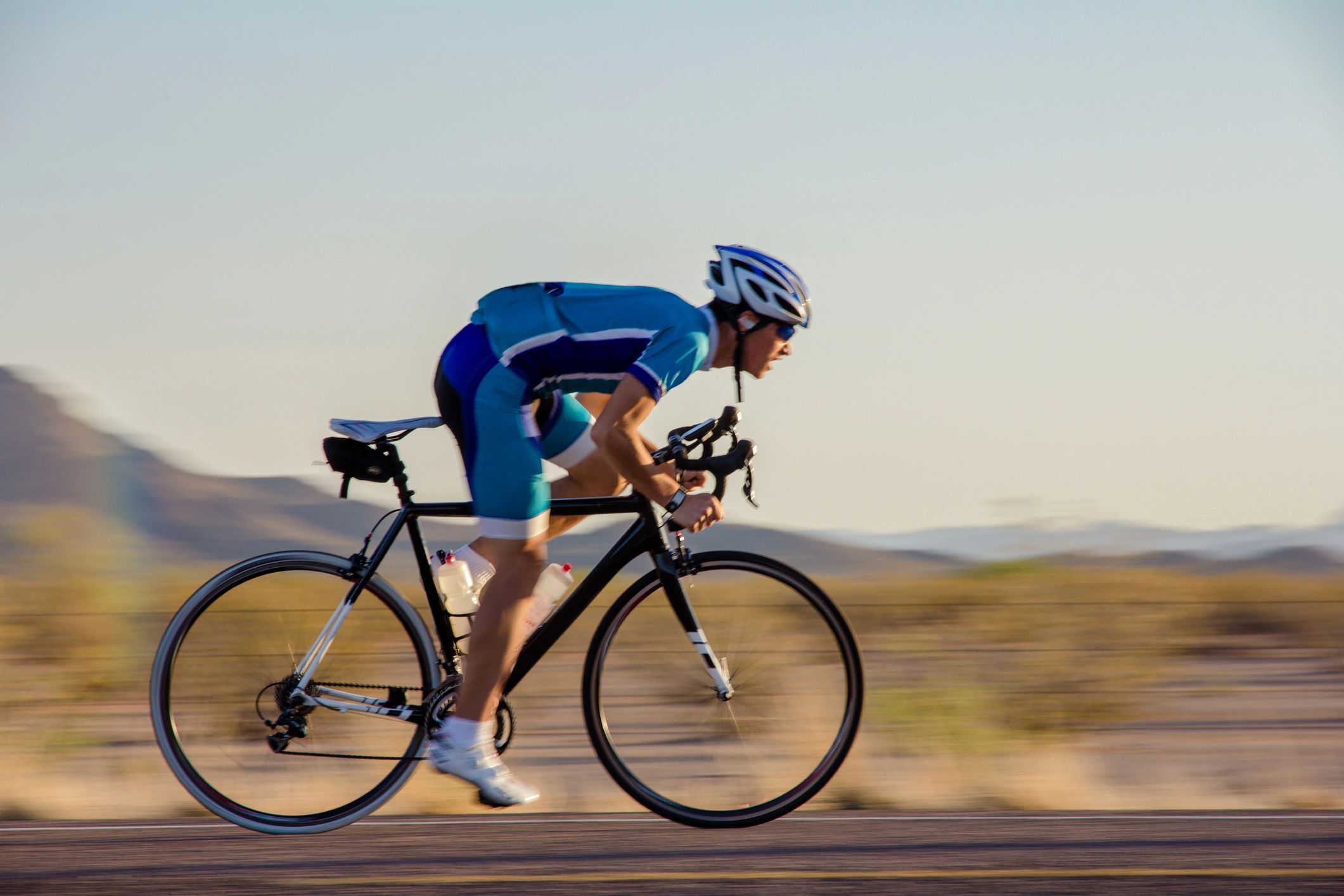 Cyclists racing in a competition